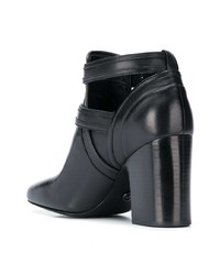 schwarze Leder Stiefeletten von MICHAEL Michael Kors