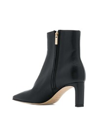 schwarze Leder Stiefeletten von Jimmy Choo