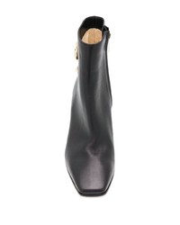 schwarze Leder Stiefeletten von Jimmy Choo