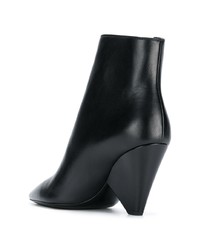 schwarze Leder Stiefeletten von Saint Laurent