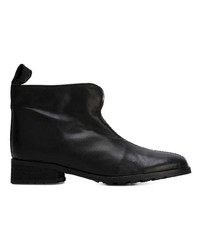 schwarze Leder Stiefeletten von Minimarket