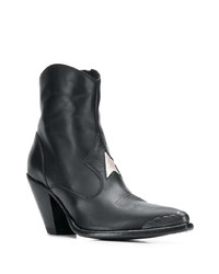 schwarze Leder Stiefeletten von Golden Goose