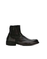 schwarze Leder Stiefeletten von Officine Creative