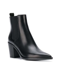 schwarze Leder Stiefeletten von Gianvito Rossi