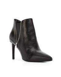 schwarze Leder Stiefeletten von Saint Laurent