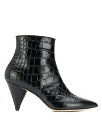 schwarze Leder Stiefeletten von Polly Plume