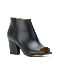 schwarze Leder Stiefeletten von Maison Margiela