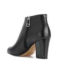 schwarze Leder Stiefeletten von Maison Margiela