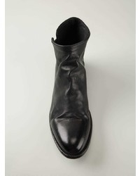 schwarze Leder Stiefeletten von Alberto Fasciani