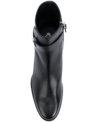 schwarze Leder Stiefeletten von Tod's