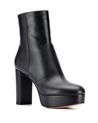 schwarze Leder Stiefeletten von Gianvito Rossi