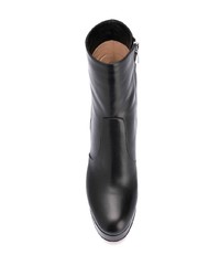 schwarze Leder Stiefeletten von Gianvito Rossi