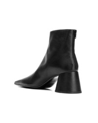 schwarze Leder Stiefeletten von MM6 MAISON MARGIELA