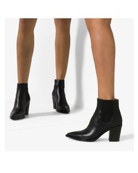 schwarze Leder Stiefeletten von Gianvito Rossi