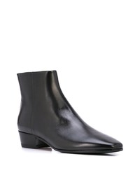 schwarze Leder Stiefeletten von Santoni