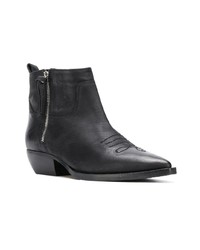 schwarze Leder Stiefeletten von The Seller