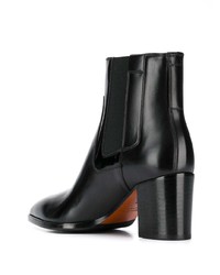 schwarze Leder Stiefeletten von Santoni