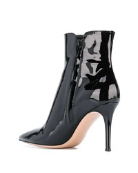 schwarze Leder Stiefeletten von Gianvito Rossi