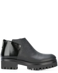 schwarze Leder Stiefeletten von Pollini