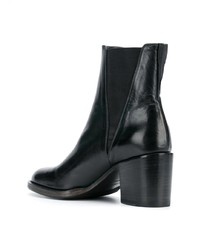 schwarze Leder Stiefeletten von Pantanetti