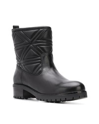 schwarze Leder Stiefeletten von Emporio Armani