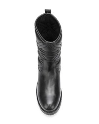 schwarze Leder Stiefeletten von Emporio Armani