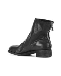 schwarze Leder Stiefeletten von Guidi