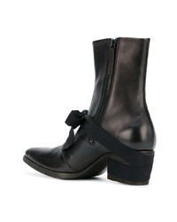 schwarze Leder Stiefeletten von Atelier Bâba