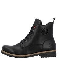 schwarze Leder Stiefeletten von Rieker
