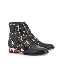 schwarze Leder Stiefeletten von Sophia Webster