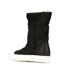 schwarze Leder Stiefeletten von Rick Owens