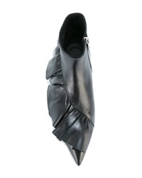 schwarze Leder Stiefeletten von JW Anderson