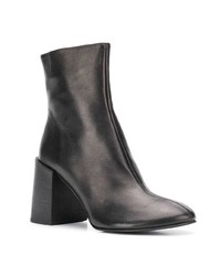 schwarze Leder Stiefeletten von Acne Studios