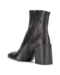 schwarze Leder Stiefeletten von Acne Studios