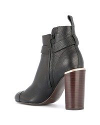 schwarze Leder Stiefeletten von See by Chloe