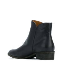 schwarze Leder Stiefeletten von See by Chloe