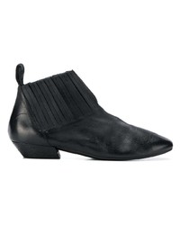 schwarze Leder Stiefeletten von Marsèll