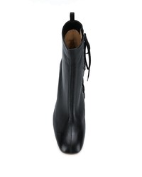 schwarze Leder Stiefeletten von Santoni