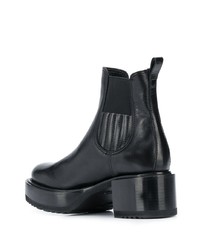 schwarze Leder Stiefeletten von Premiata