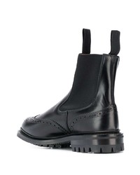 schwarze Leder Stiefeletten von Trickers