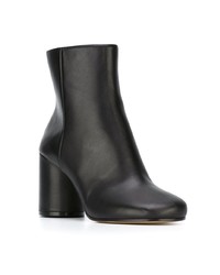 schwarze Leder Stiefeletten von Maison Margiela