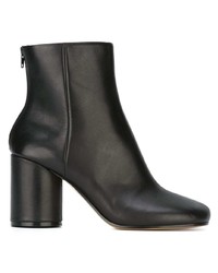 schwarze Leder Stiefeletten von Maison Margiela