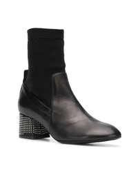 schwarze Leder Stiefeletten von Marc Ellis