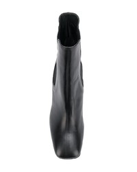 schwarze Leder Stiefeletten von Fabio Rusconi