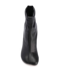 schwarze Leder Stiefeletten von MM6 MAISON MARGIELA