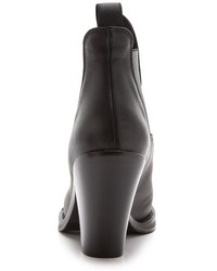 schwarze Leder Stiefeletten von Acne Studios