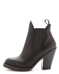 schwarze Leder Stiefeletten von Acne Studios