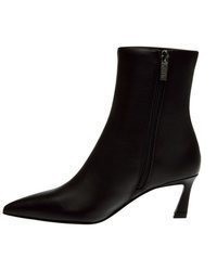 schwarze Leder Stiefeletten von Steve Madden
