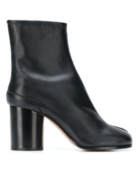 schwarze Leder Stiefeletten von Maison Margiela