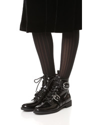 schwarze Leder Stiefeletten von Marc Jacobs